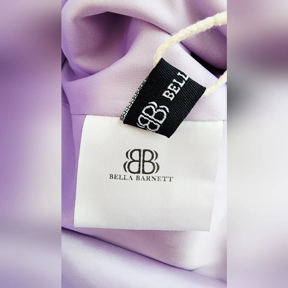 BELLA BARNETT LILAC FLOWER STRAPLES TOP NWT SIZE LARGE - Picture 10 of 13
